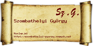 Szombathelyi György névjegykártya